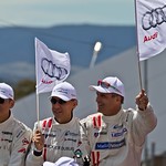 Saturday's drivers paradeRight to left - Frank Yu, Alain Li and Mark Patterson © Andrew 'Skippy' Hall